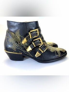 Chloè Susanna Leather Cowboy Boots
